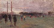 Arthur streeton The National Game oil on canvas